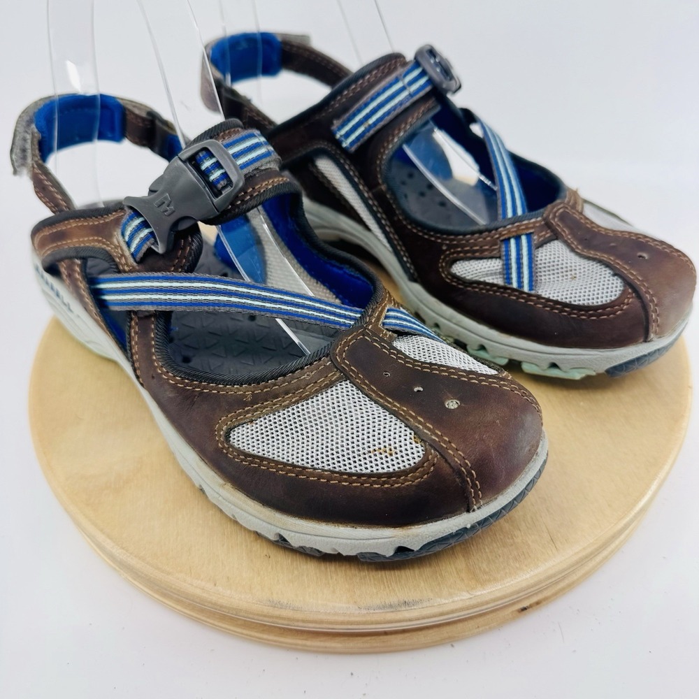 Merrell Cambrian Emme Sandals Womens 6 Brown Leather Comfort Hiking Shoes